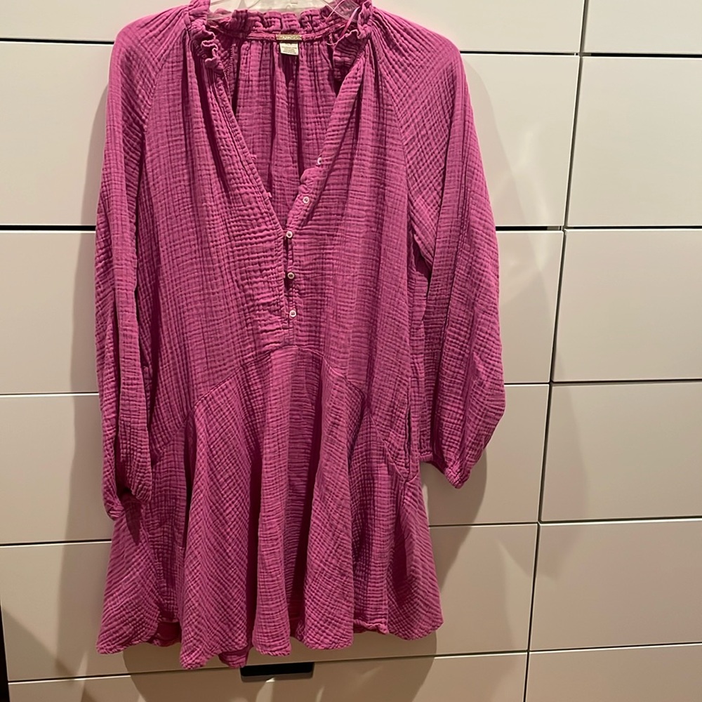 Magaschoni pink muslin summer dress